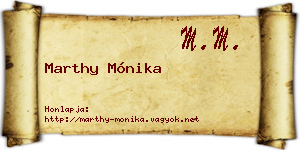 Marthy Mónika névjegykártya