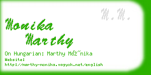 monika marthy business card